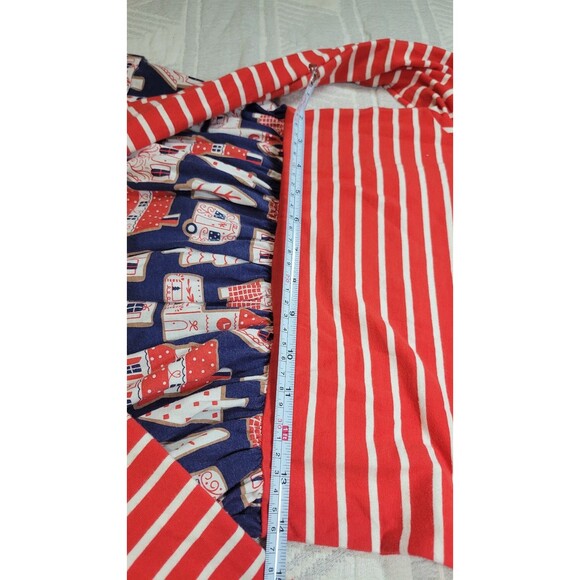 Hanna Andersson Holiday Play Dress – Red Stripes & Gingerbread Village Print - Picture 8 of 10